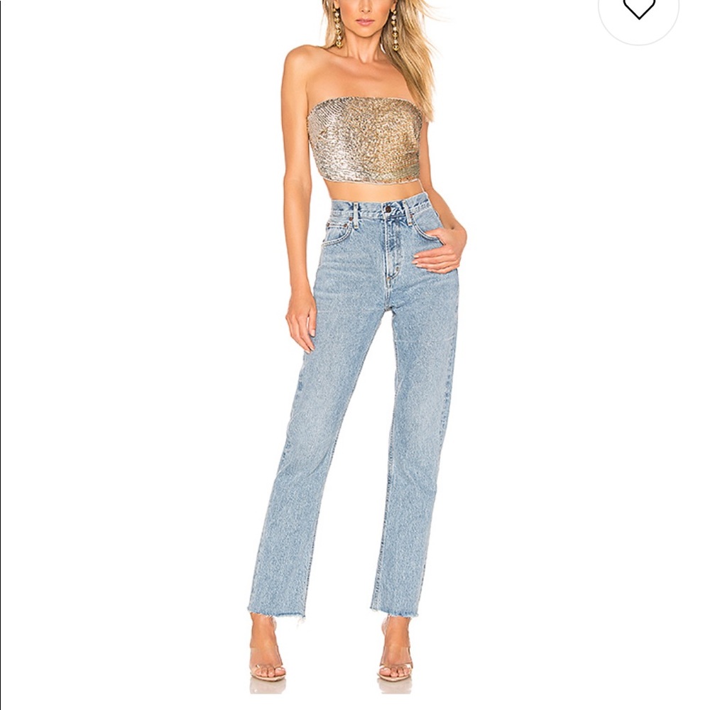 Agolde Cherie high rise straight jeans in Merit